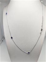 Collier Gemoro Femme Zaffiri in Or blanc Zaffiro blu 1.24 Ct PC246BIA.ZF - PC246BIA.ZF